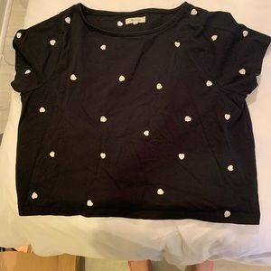 Madewell Heart Crop shirt